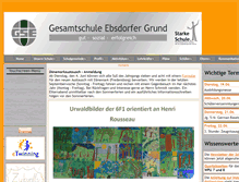 Tablet Screenshot of gs-ebsdorfergrund.de